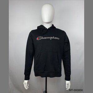 Champion Authentic Athletic Wear Pullover Spellout Hoodie Sweater Men's Medium